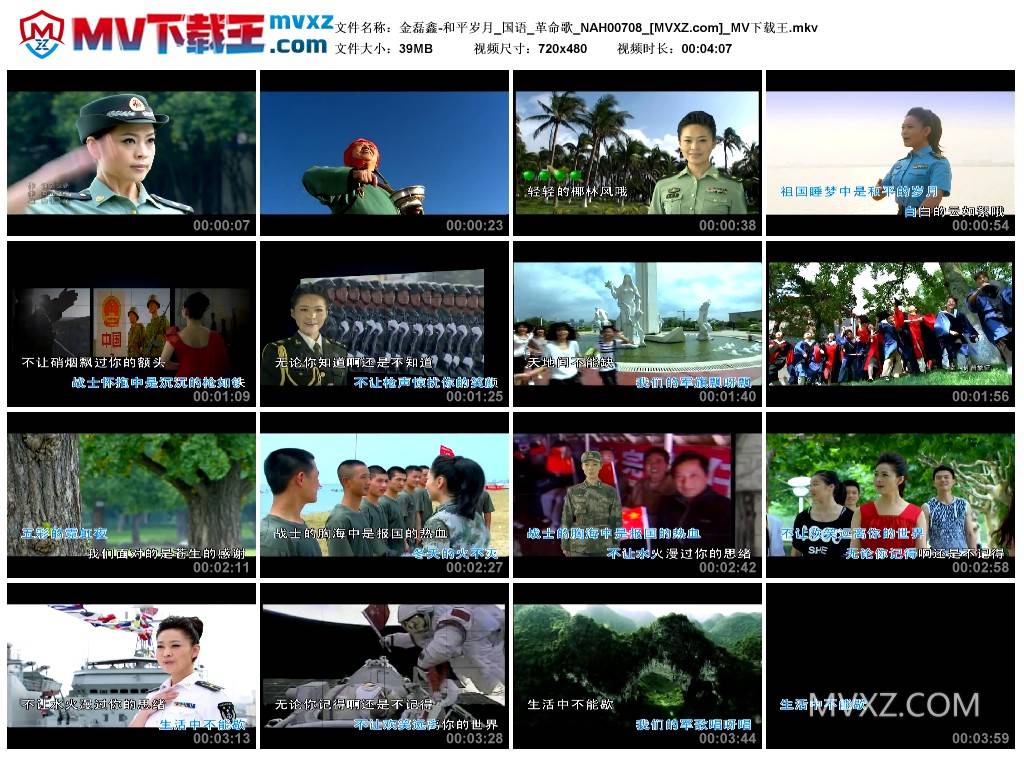 金磊鑫-和平岁月_国语_革命歌_NAH00708